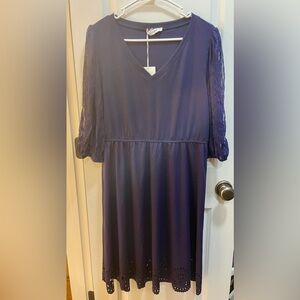 Cute navy dress with unique detail